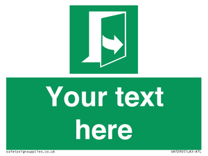 Custom sign safe condition door opens pulling left hand side